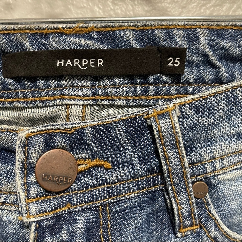 Harper Medium Wash Distressed Women’s Denim Size 25 - Picture 4 of 6